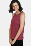 Zivame Cozy Heathers Knit Poly Camisole - Beet Red — thumbnail 2